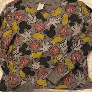 Disney Parks Mickey Mouse waffle long sleeve shirt